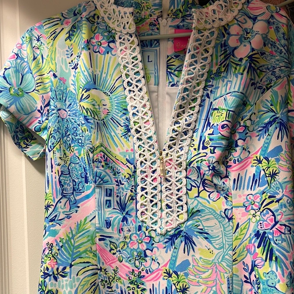 Lilly Pulitzer Adrena Stretch Shift in Lilly’s House Print